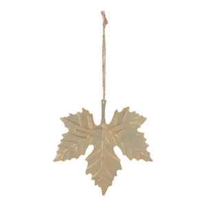 Brushed gold effect Maple Leaf Metal Hanging decoration