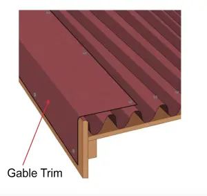 Universal Heavy Duty 3mm Green Roofing Verge - Roofing Ridge - Gable Trim For Corrugated Bitumen Roof Sheet