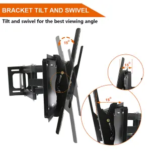 SunDaze TV Wall Mount Swivel & Tilt Bracket for 32"-70" TV LCD LED Plasma Flat Curved Screens