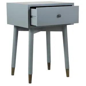 1 Drawer Bedside Table Grey