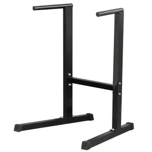 Yaheetech Black Heavy Duty Dip Station Stand for Home Gym