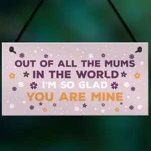 Special Mum Plaque Mum Birthday Christmas Gift From Daughter Son Gift For Her Hanging Plaque