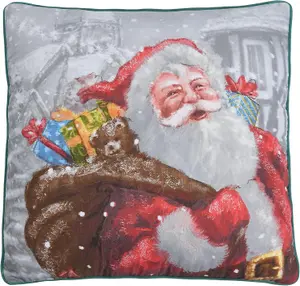 Smart Living Cozy Christmas Santa Soft Decorative Filled Cushion