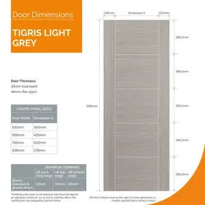 Tigris Light Grey Laminate Internal Door