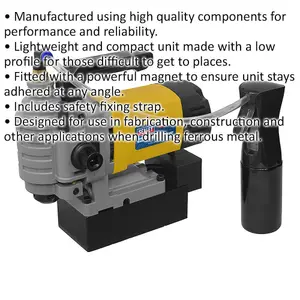 Low Profile 35mm Magnetic Drilling Machine - Safety Fixing Strap - 110V