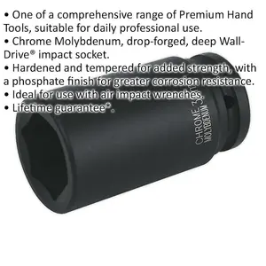 High-Quality 32mm Forged Deep Impact Socket - 3/4 Inch Drive Chromoly Tool