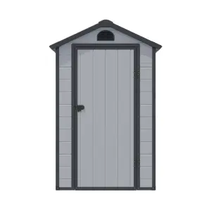 Rowlinson Airevale 4X6 Plastic Apex Shed - Light Grey