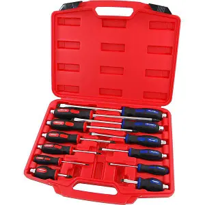 Pound Through Screwdriver Set 12 Piece Flat and Pozi (Neilsen CT1427)