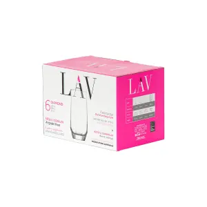 LAV - Diamond Highball Glasses - 215ml - Pack of 6