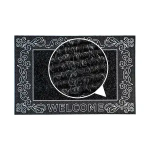 JVL Rico PVC Doormat 45x70cm - Scroll