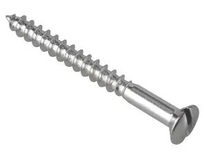 ForgeFix FPRAH440CP Multi-Purpose Screw SL Raised Head Chrome Plated 4.0 x 40mm ForgePack 20 FOR185598