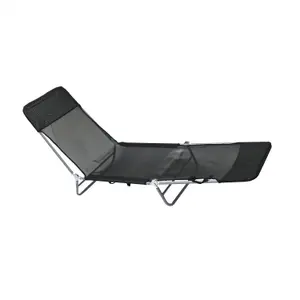 Oypla Folding Reclining Sun Lounger Beach Garden Camping Bed Chair