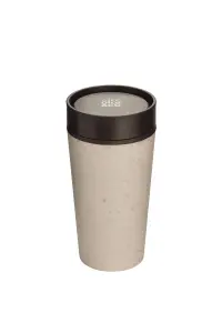 Circular Coffee Cup 12oz Cream & Cosmic Black