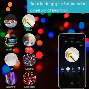 3 Pack 4.5W E14 LED Candle Bulb Base Smart WIFI RGB +CCT Changing, APP & Voice Control