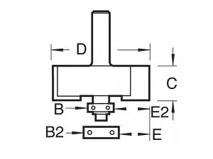 Trend C040 x 1/4 TCT Bearing Guided Rebater 35.0mm