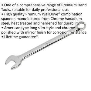 Durable 32mm Steel Combination Spanner - Long Slim Chrome Vanadium Wrench