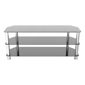 AVF Black Glass and Chrome 1.25m TV Stand