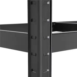 Yaheetech Black Metal 5 Tier Storage Rack with Adjustable Shelves