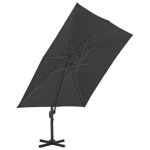 Berkfield Cantilever Umbrella with Aluminium Pole 3x3 m Black