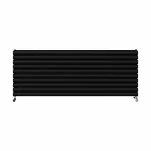 Right Radiators 1600x590 mm Horizontal Vertical Oval Column Radiator Double Panel Rads Black