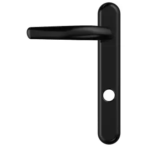 UAP High Security Short Backplate Signature - Door Handle - 219mm - Black