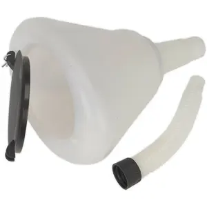 200mm Heavy Duty Funnel with Lid and Flexi Spout - Ideal for DIY and Professional Use