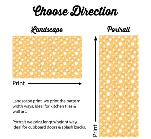 QuoteMyWall Floral Dot Pattern Tile Wrap Adhesive Sticker For Furniture & Kitchen Worktops