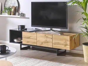 Beliani Modern TV Stand Light Wood FIORA