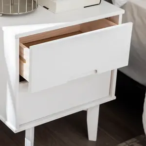 Ulti 2 Drawer Bedside Table White