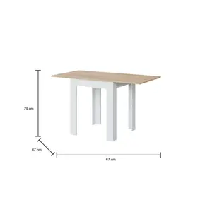 Extendable Table Newark, Folding Dining Table With Book Opening, Foldable Auxiliary Table