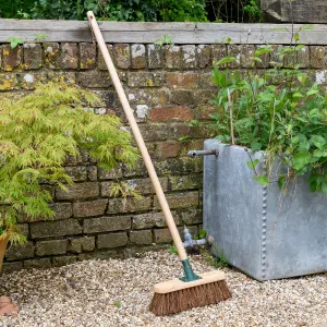 Burgon & Ball Straight Stiff Bassine Outdoor Floor Broom, (W)310mm