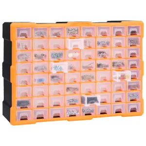 Berkfield Multi-drawer Organiser with 64 Drawers 52x16x37.5 cm