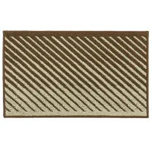 JVL Stellar Machine Washable Latex Backed Doormat, 50x80cm, Brown