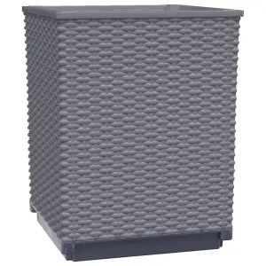 Berkfield Planters 4 pcs Dark Grey 30x30x37 cm Polypropylene