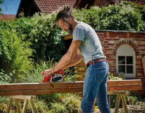 Einhell Electric Planer With Guide, Depth Stop & TCT Blade Handheld With Softgrip 3mm Depth Powerful 900W TE-PL 900