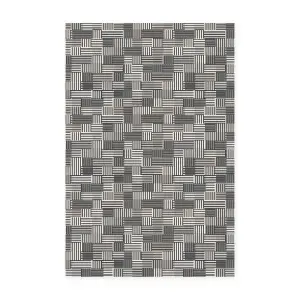 Juno Black Grey Rug 120cm x 170cm