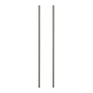 GoodHome Annatto Nickel effect Kitchen cabinets Bar Pull Handle (L)51cm (D)32mm, Pack of 2