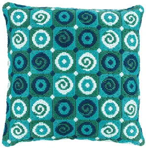 L/S CUSH SWIRL/S - Long Stitch Kit: Cushion: Swirls - Vervaco