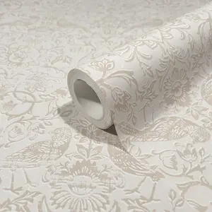 Galerie Heritage Beige Floral Damask Wallpaper Roll