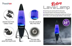 Retro Rocket Shaped  Lava Lamp