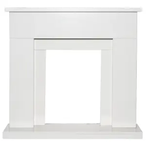 Adam Lomond White Marble Fireplace, 39 Inch