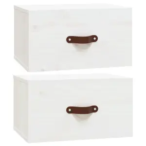 Berkfield Wall-mounted Bedside Cabinets 2 pcs White 40x29.5x22 cm