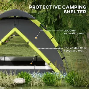 3 Person Tent Green/Black