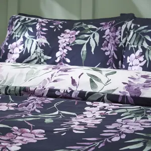 Wister Floral Reversible Duvet Cover Set with Pillowcases Single - 1 Standard Pillowcase