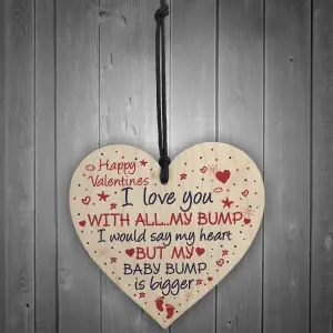 Red Ocean Valentines Gift For Boyfriend Husband Daddy To Be Gifts From Bump Daddy To Be Card Keepsake Wooden Heart