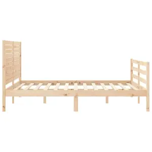 Berkfield Bed Frame with Headboard 160x200 cm Solid Wood