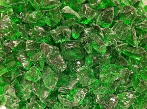 Jade Green Tumbled Glass Chippings 10-20mm - 10 Large 5kg Bags (50kg)