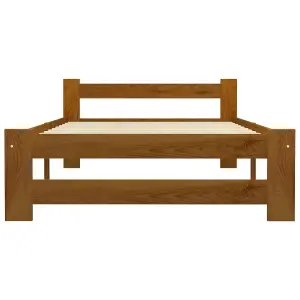 Berkfield Bed Frame Honey Brown Solid Pine Wood 100x200 cm