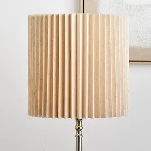 Natural Linen Hard Pleat Lampshade