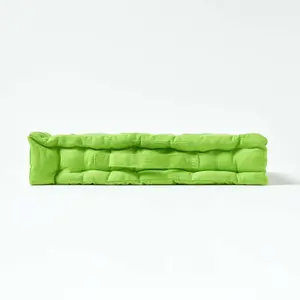 Homescapes Cotton Lime Green Floor Cushion, 50 x 50 cm